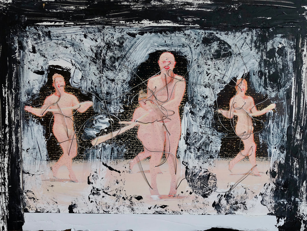 Painting by Ivo Dimchev - I'm holding you with care - 9 / 50cm x 30cm /