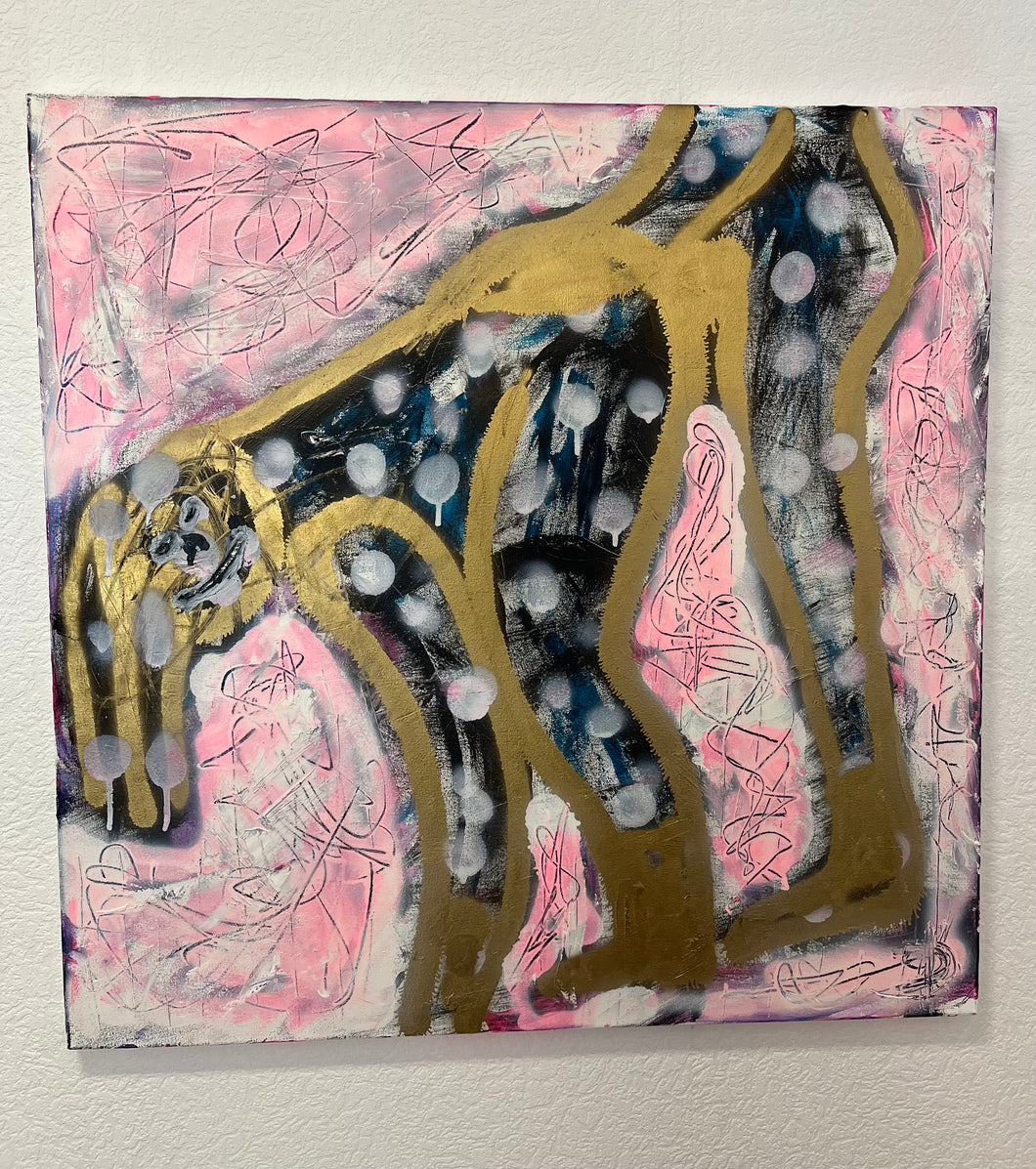 Erotic painting by Ivo Dimchev /80 cm x 80 cm/