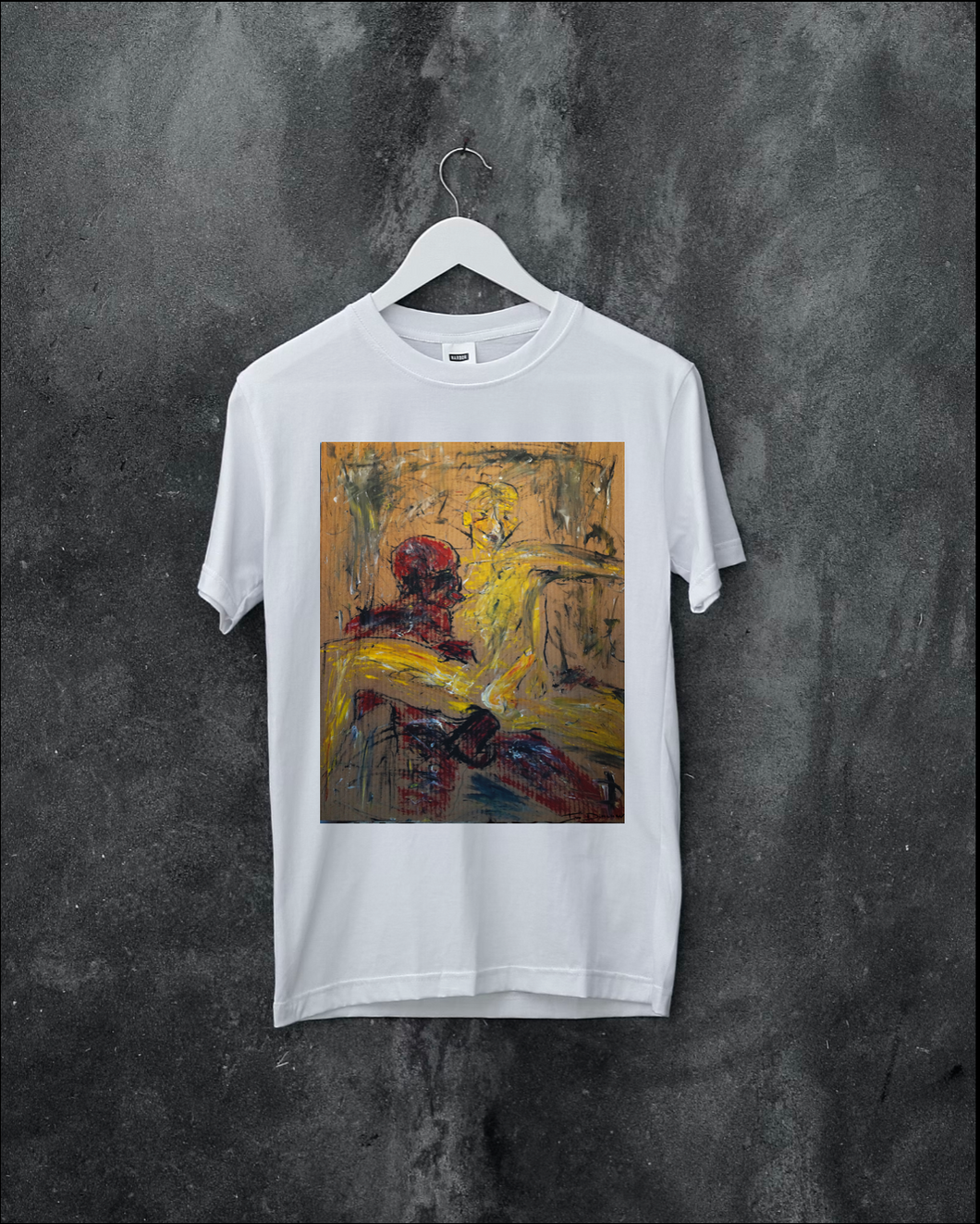 T-shirt with erotic painting