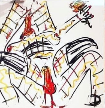 Erotic painting by Ivo 18 / 100cm x 100cm /